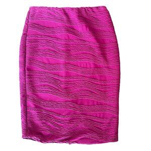 Massimo Textured Fuschia Women's Pencil Skirt XS